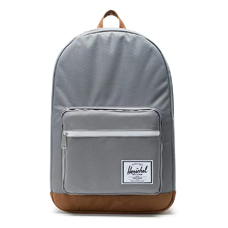 Camping hiking trail vibe-Herschel Unisex Grey/Tan Classic 22L Pop Quiz Backpack - 10011-00006