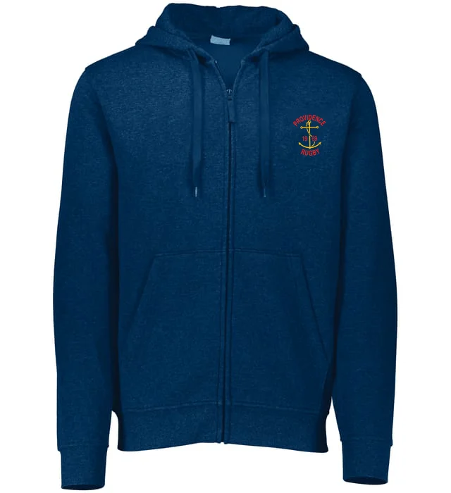 Camping hiking trail splash-Rhode Island Rugby Club Fleece Full Zip Hoodie