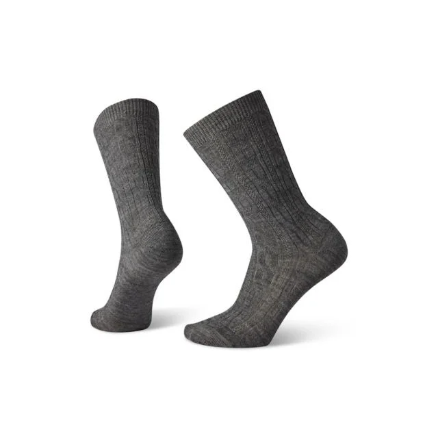 Camping hiking gear glow-Women's Everyday Cable Crew Socks