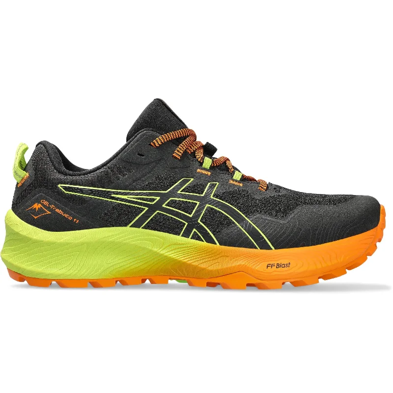 Camping hiking gear takes-Asics Gel Trabuco 11 Mens Trail Running Shoes - Black