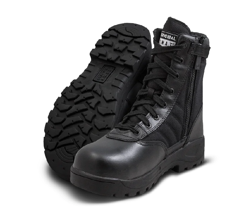 Camping hiking trail realms-Original SWAT Tactical Police Classic 9" Side Zip Safety Plus Boots - 116001