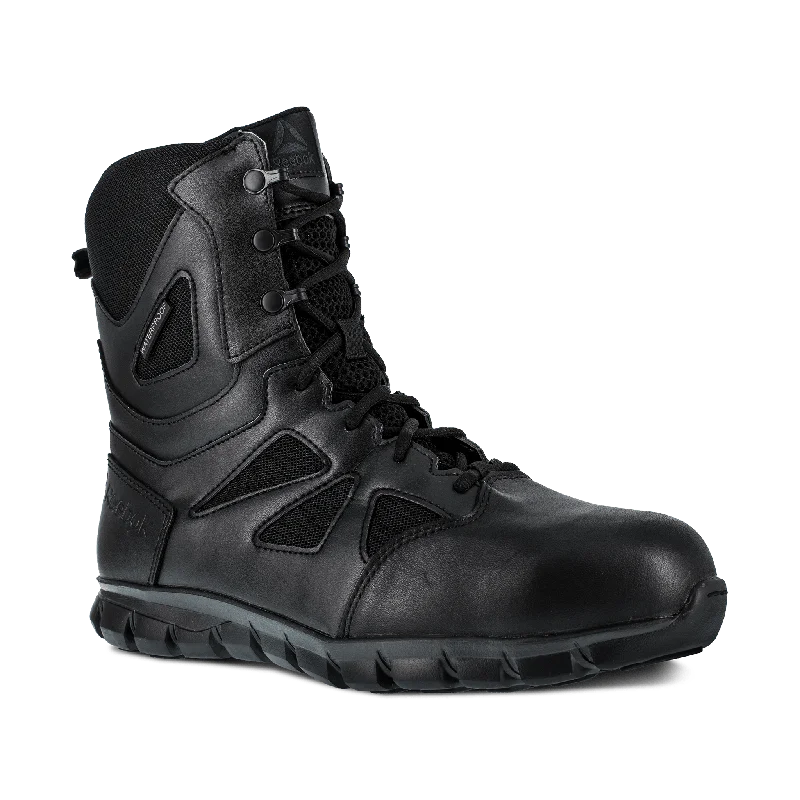 Camping hiking gear thrill-Reebok Men's Sublite Cushion Tactical 8" Tactical Waterproof Boot with Side Zipper - RB8807