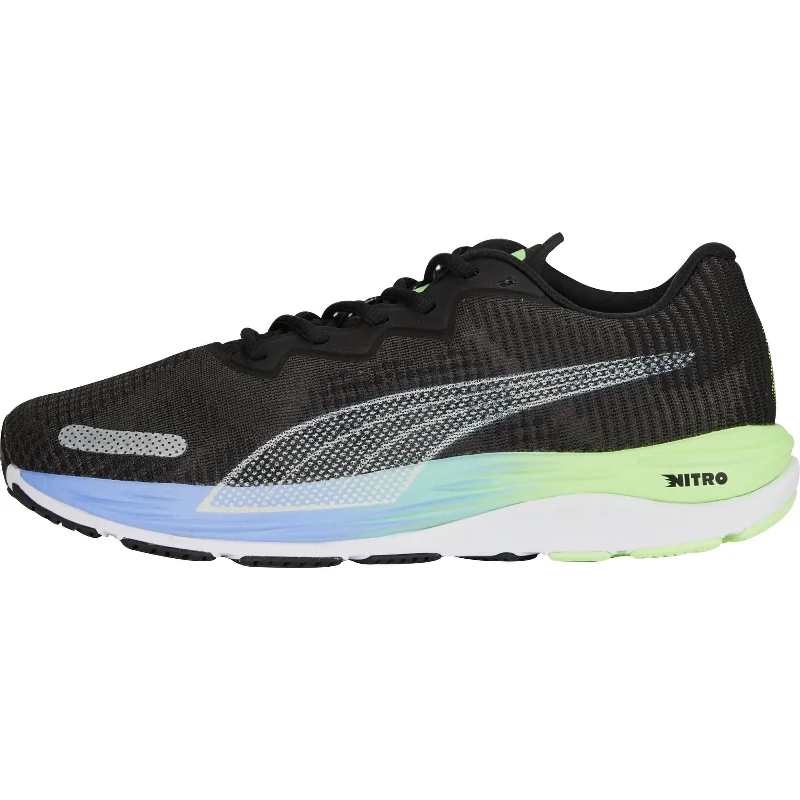 Camping hiking outdoor rush-Puma Velocity Nitro 2 Fade Mens Running Shoes - Black