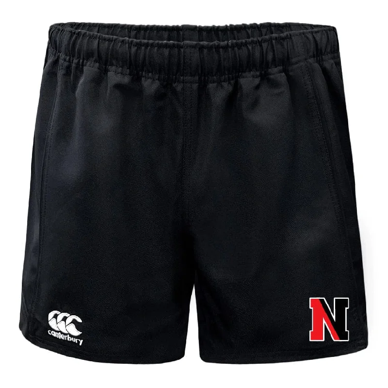 Camping hiking trail flair-Northeastern University Rowing Advantage Rugby Shorts by Canterbury