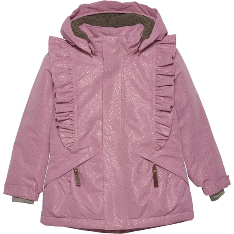 Camping hiking gear vibe-En Fant Jacket Glitter Mesa Rose