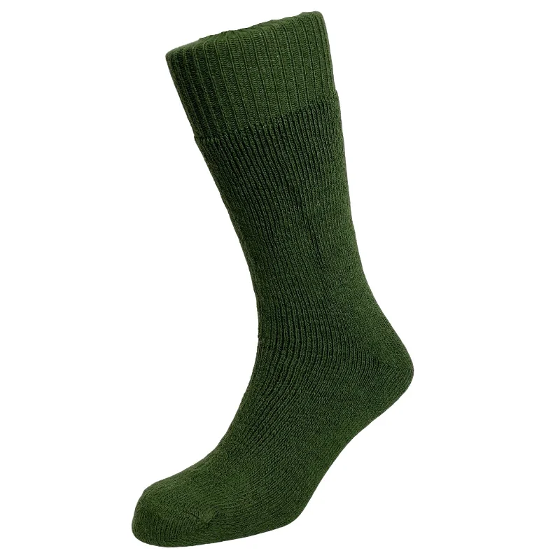 Camping hiking trail drifters-Dutch Army Wool Mix Long Thermal Socks Green