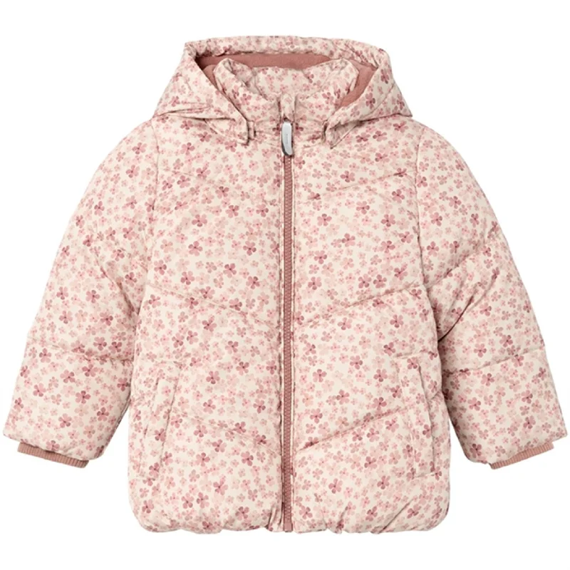 Camping hiking outdoor aspirations-Name it Moonbeam May Puffer Jacket Soft Flower