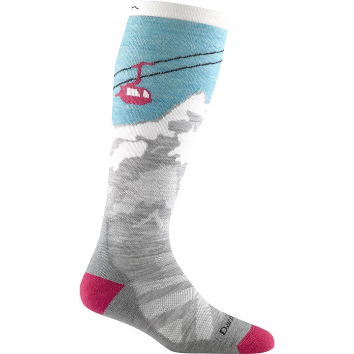 Camping hiking gear peaks-Darn Tough Yeti Over-the-Calf Midweight Ski & Snowboard Sock Womens