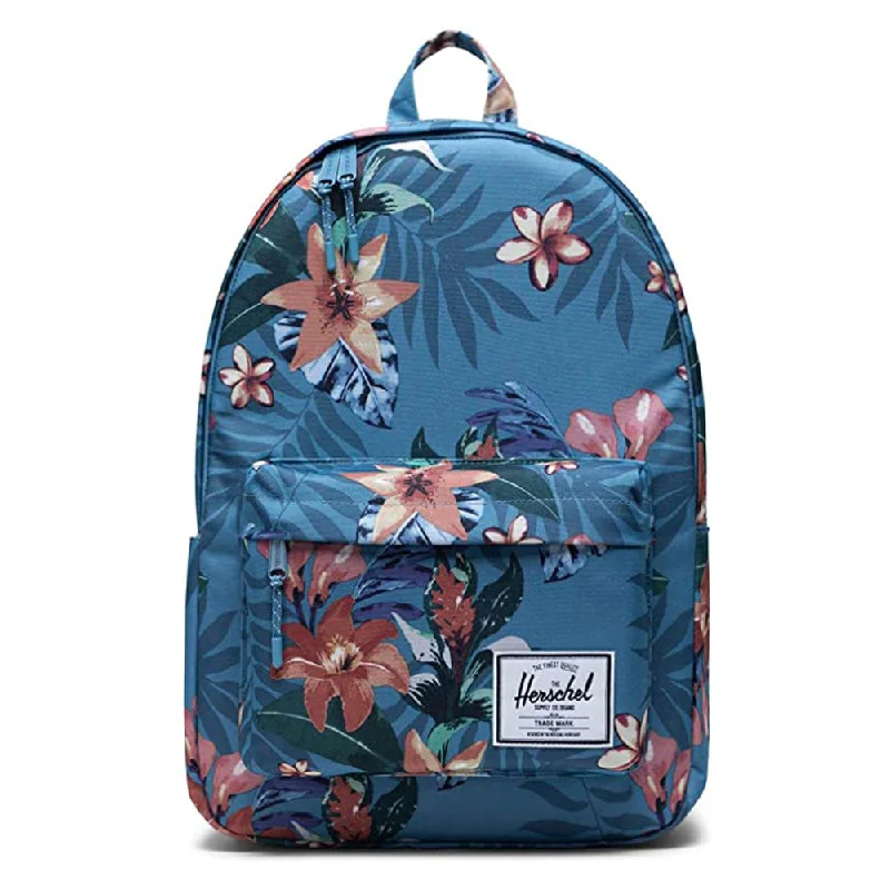 Camping hiking trail expeditions-Herschel Unisex Summer Floral Heaven Blue 30L Classic Backpack - 10492-03894