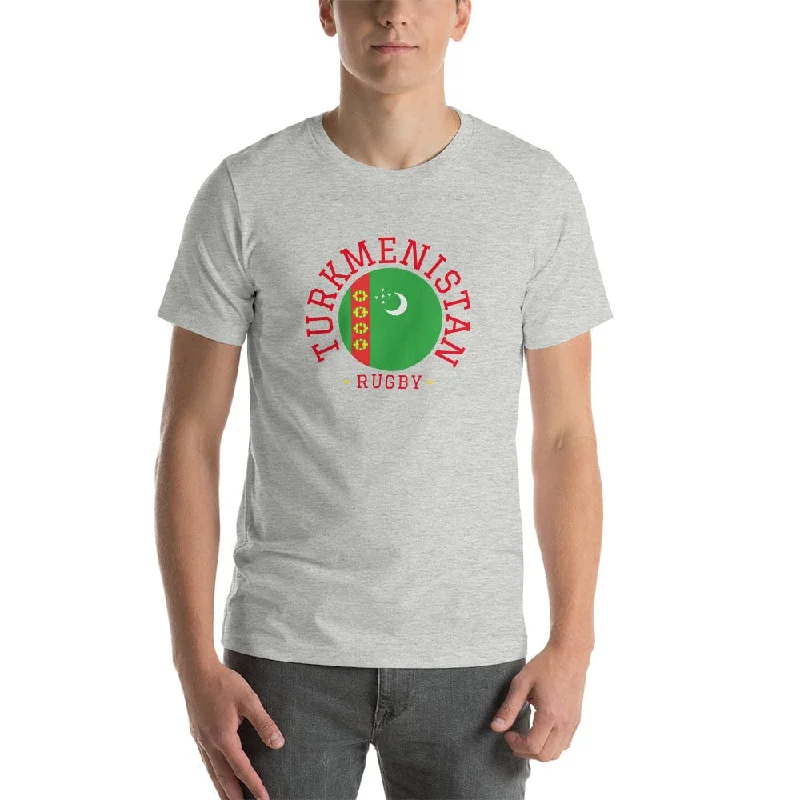 Camping hiking trail pulse-Turkmenistan Rugby Cotton T-Shirt