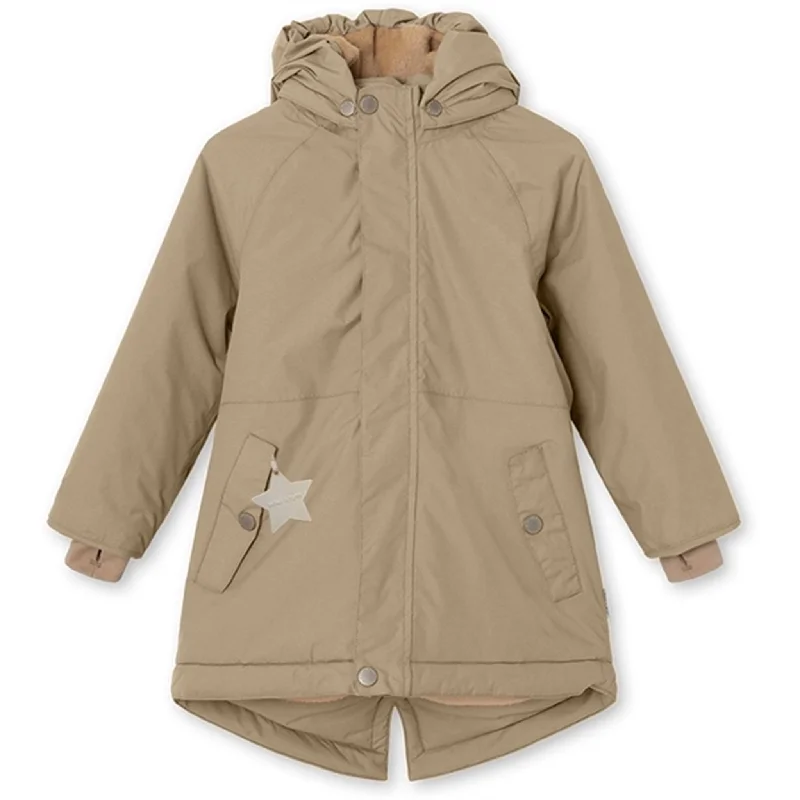 Camping hiking gear bloom-MINI A TURE Vikana Fleece Winter Jacket Savannah Tan