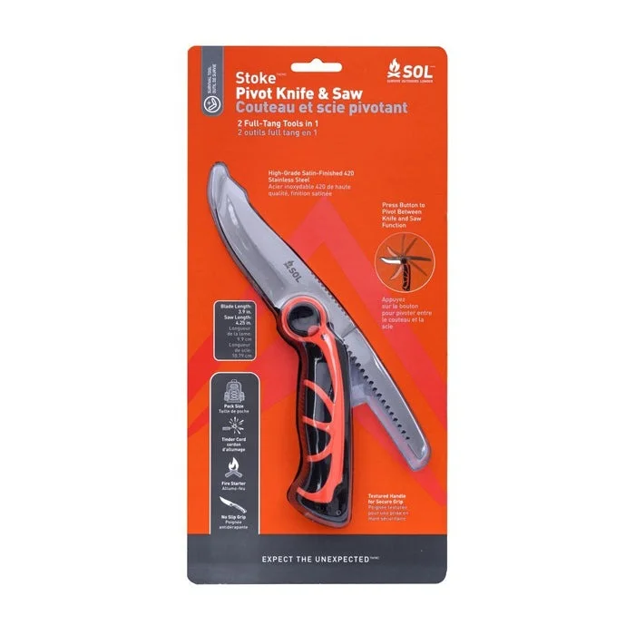 Camping hiking trail quiet-SOL Stoke Pivot Knife and Saw