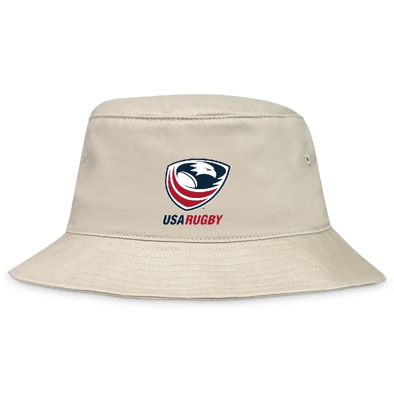 Camping hiking nature truths-USA Rugby Crest Crusher Bucket Hat