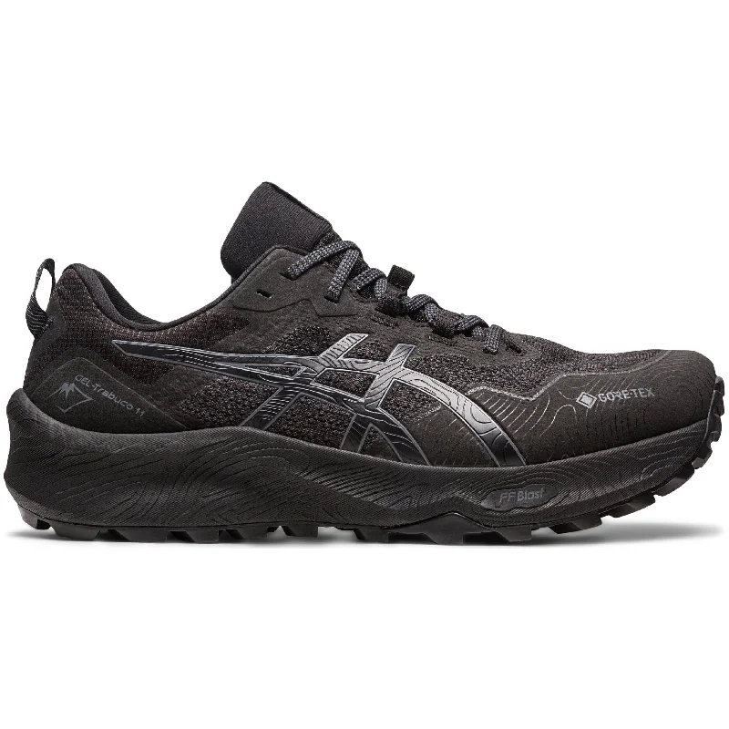 Camping hiking trail weave-Asics Gel Trabuco 11 GORE-TEX Mens Trail Running Shoes - Black