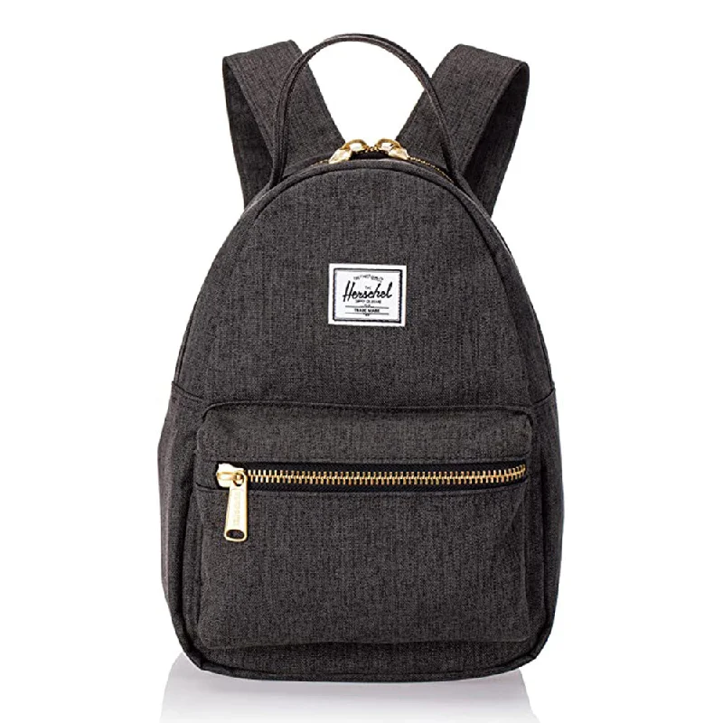 Camping hiking lightweight gems-Herschel Unisex Black Crosshatch Mini 9L Nova Backpack - 10501-02090