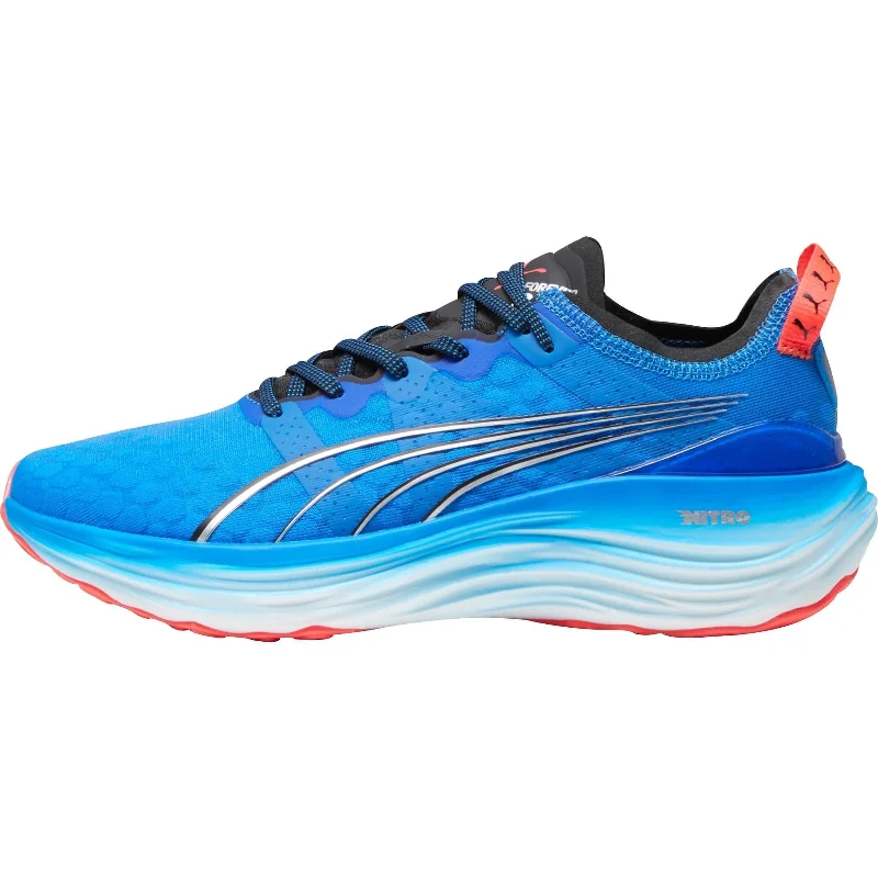 Camping hiking trail weave-Puma ForeverRun Nitro Mens Running Shoes - Blue