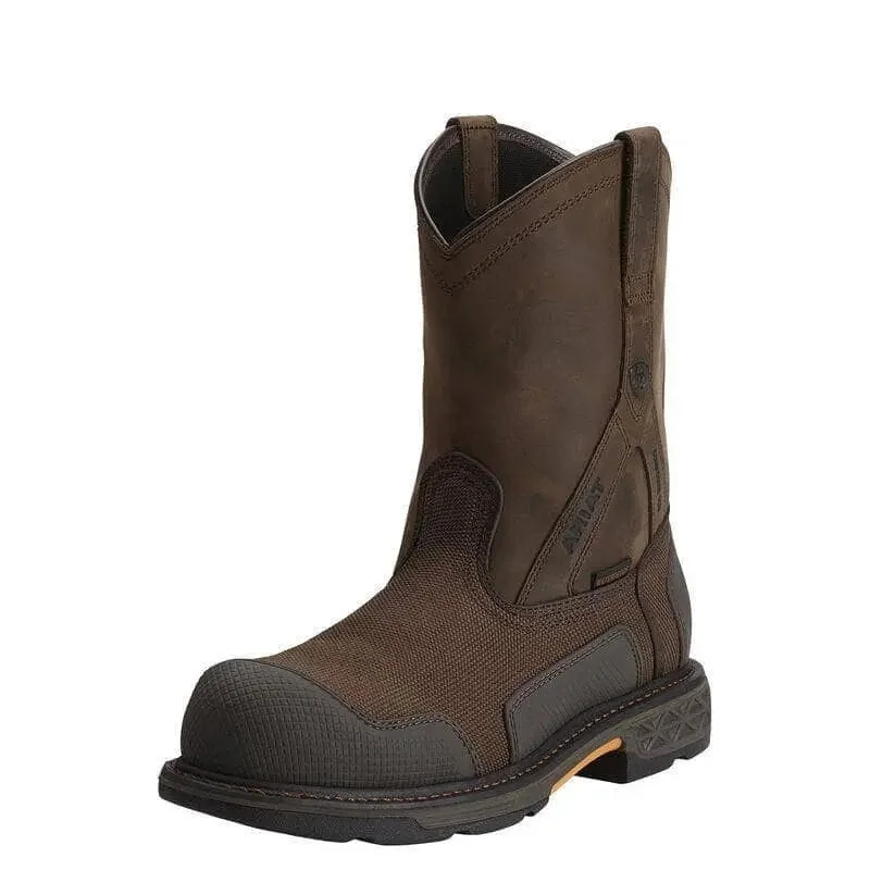 Camping hiking nature refuges-ARIAT - OverDrive XTR Waterproof Composite Toe Work Boot, Brown Woven