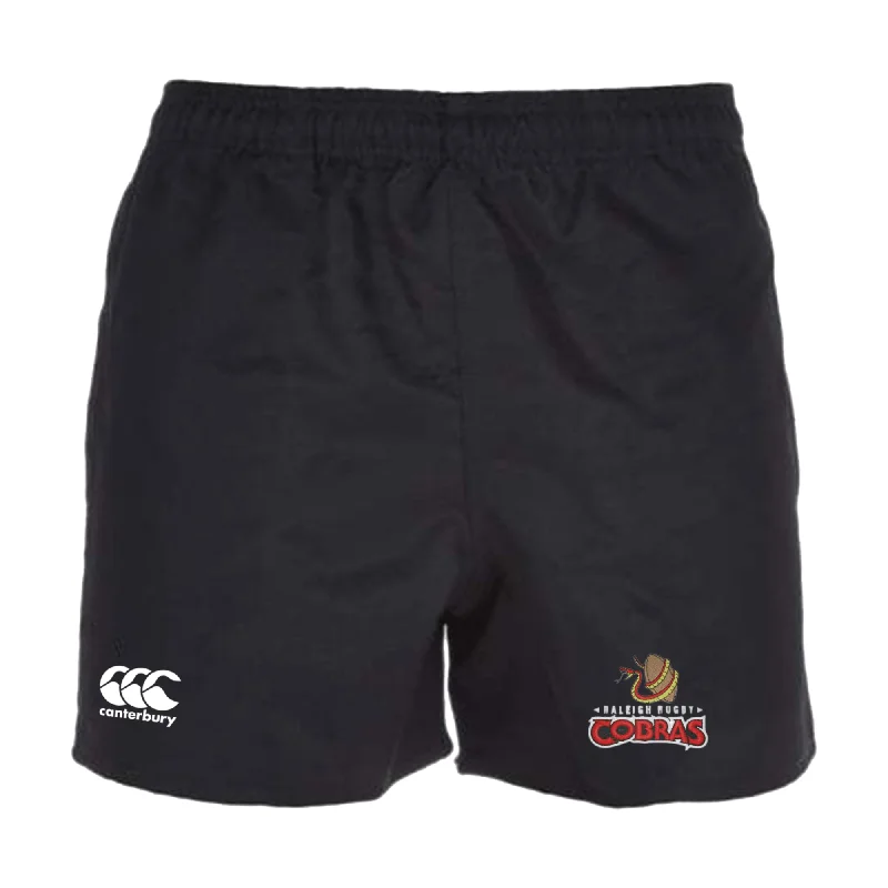 Camping hiking trail thread-Raleigh Cobras Rugby Professional Polyester Short by Canterbury