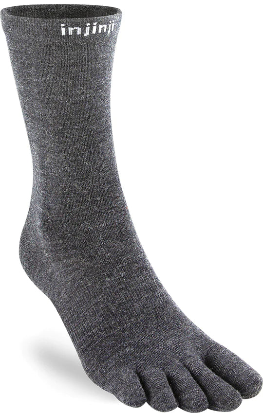 Camping hiking trail firm-Injinji Performance Liner Crew Wool Toe Sock (060670)