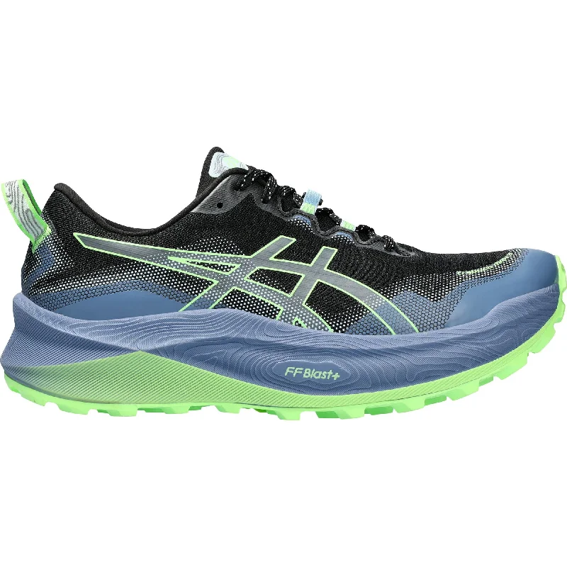 Camping hiking trail heal-Asics Trabuco Max 3 Mens Trail Running Shoes - Black