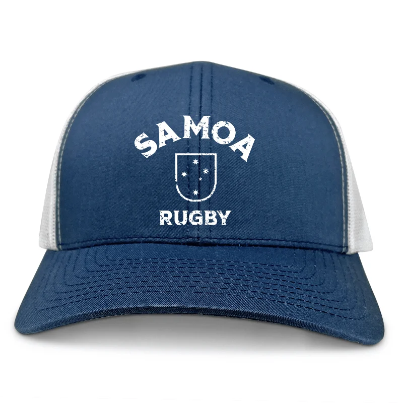 Camping hiking trail spell-Nations of Rugby Samoa Retro Trucker Cap