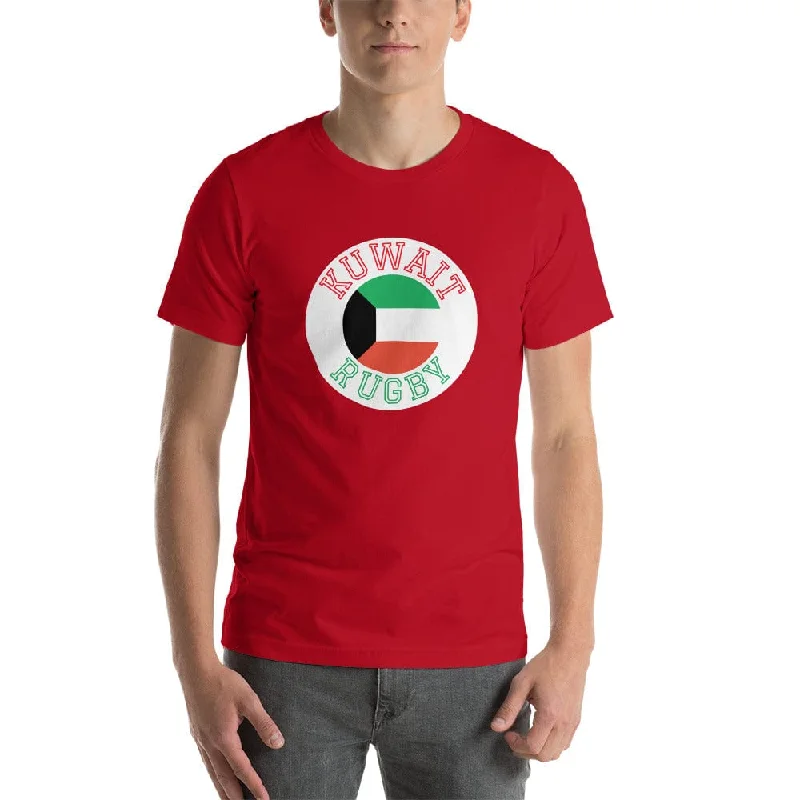 Camping hiking trail flares-Kuwait Rugby Cotton T-Shirt