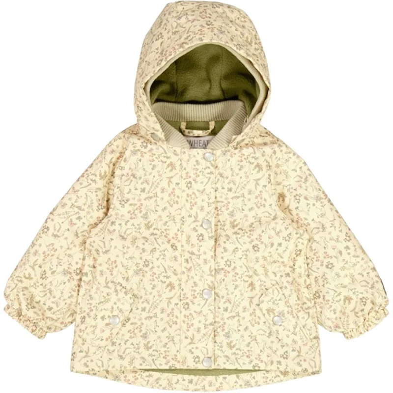 Camping hiking nature shine-Wheat Jacket w. Fleece Gry Tech Wild Flowers