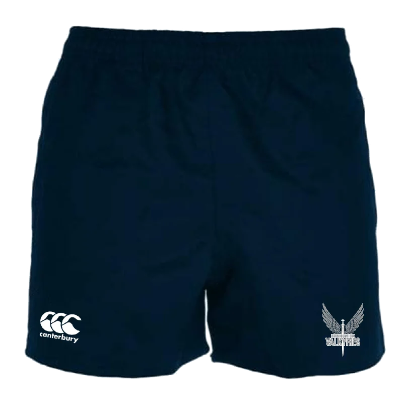 Camping hiking gear wave-Brunswick Valkyries Canterbury Professional Polyester Pocketed Rugby Shorts