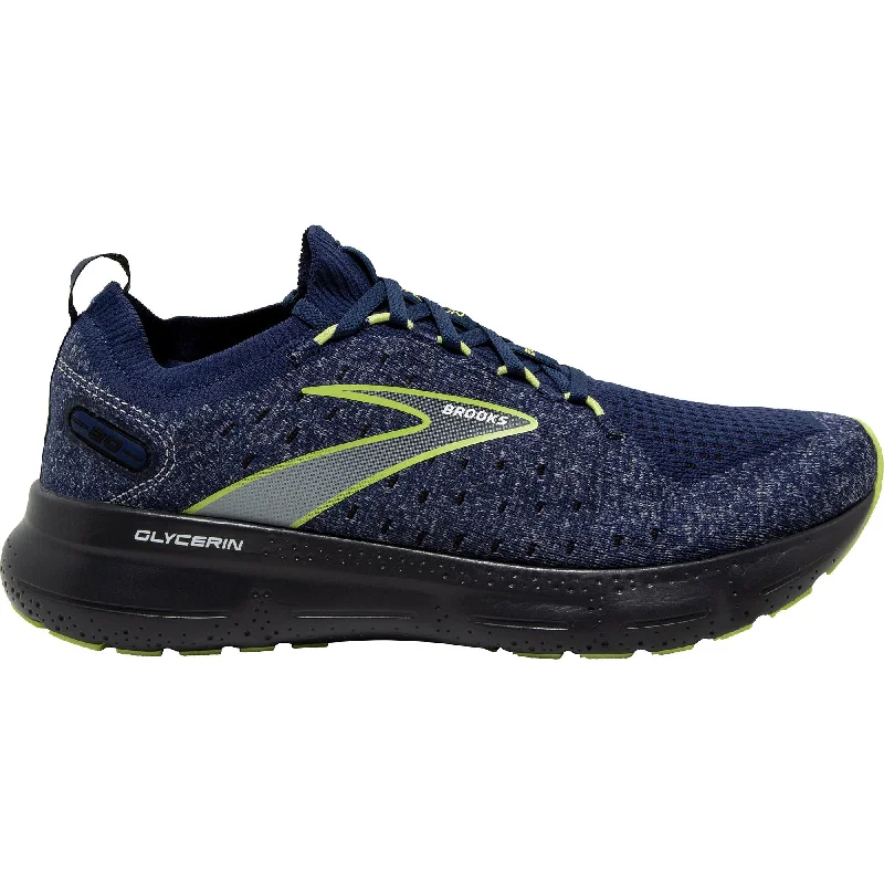 Camping hiking gear cheer-Brooks Glycerin StealthFit 20 Mens Running Shoes - Blue