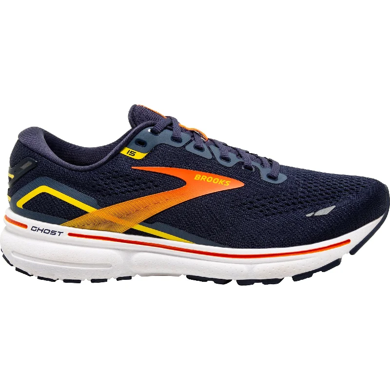 Camping hiking outdoor bloom-Brooks Ghost 15 Mens Running Shoes - Navy