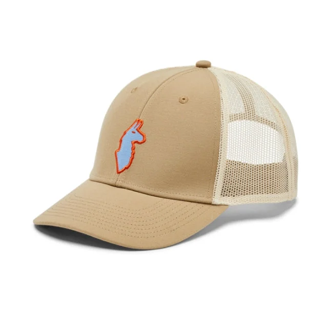 Camping hiking gear vibe-Llama Trucker Hat