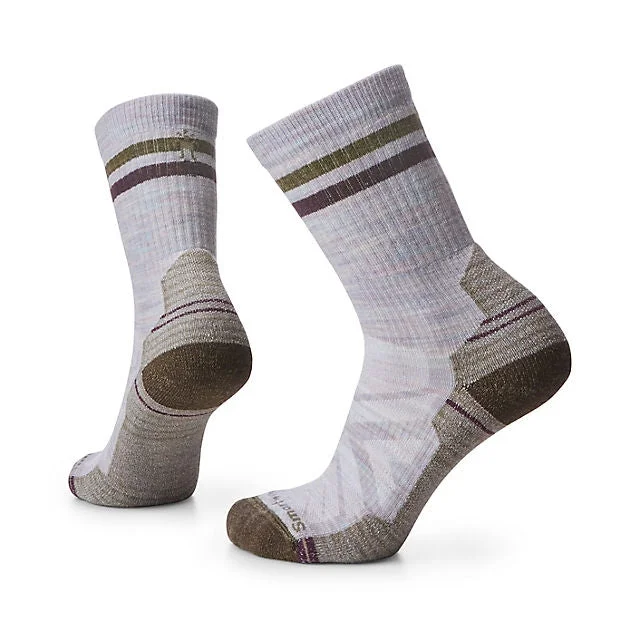 Camping hiking outdoor spark-Women's Hike Light Cushion Tube Stripe Crew Socks