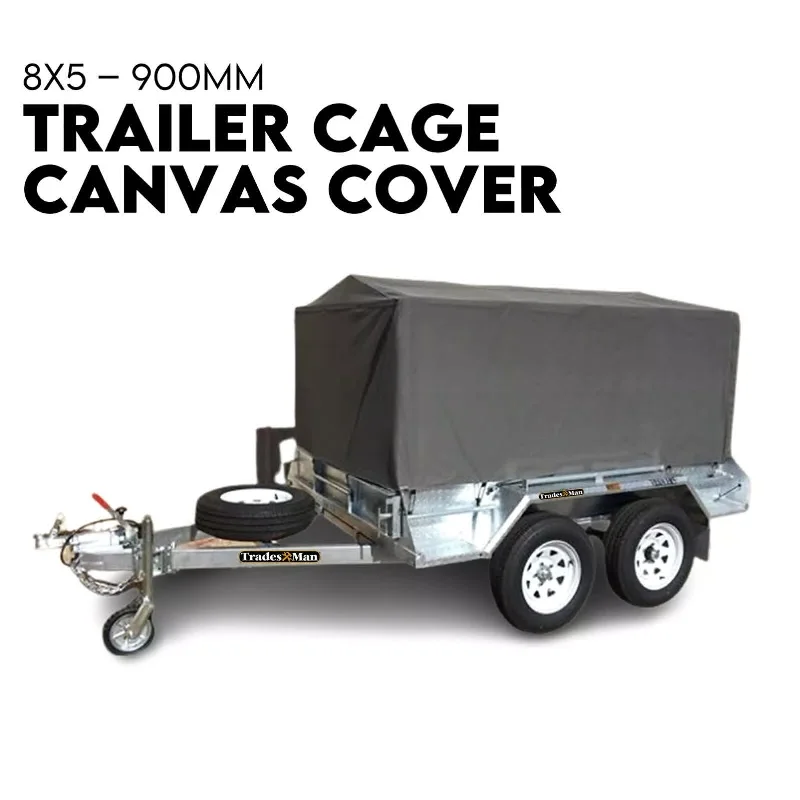 thermal camping hand bins-8X5 BOX TRAILER CAGE CANVAS COVER (900mm) 3 FOOT Thick Rip Resistant Waterproof