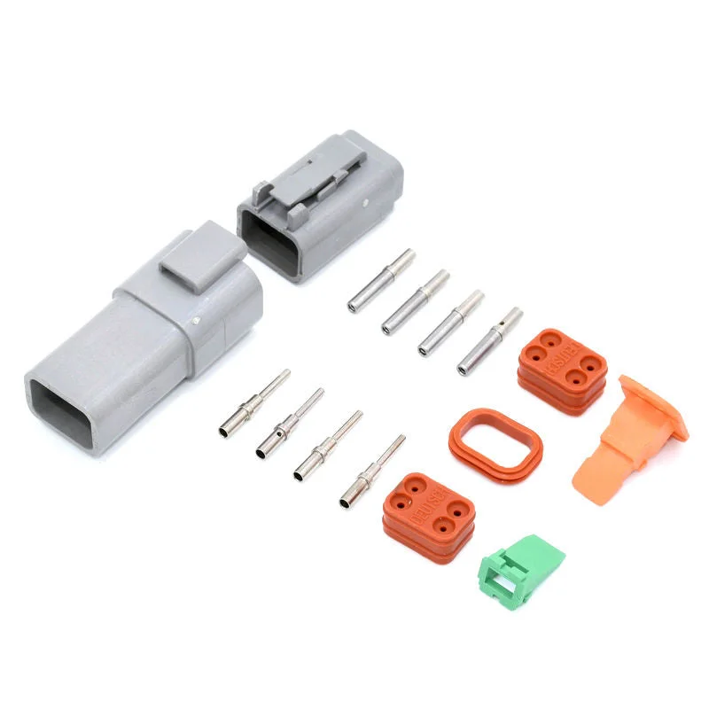 rugged camping tool bins-Deutsch DT 4-Way 4 Pin Electrical Connector Plug Kit #DT4 Trailer Waterproof AU