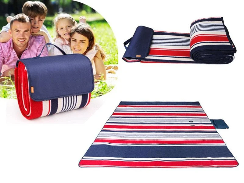 versatile camping stove holders-Towels Portable Waterproof Picnic Blanket Camping Mat 2M x 2M