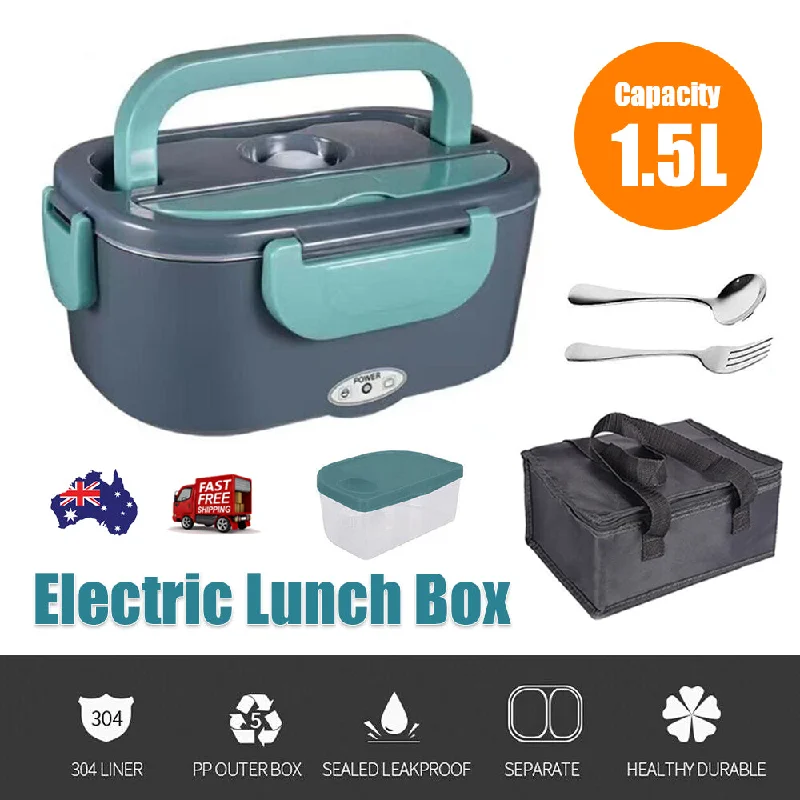 lightweight camping lantern bases-Electric Lunch Box Food Warmer Portable Leakproof Food Heater Car Home Picnic