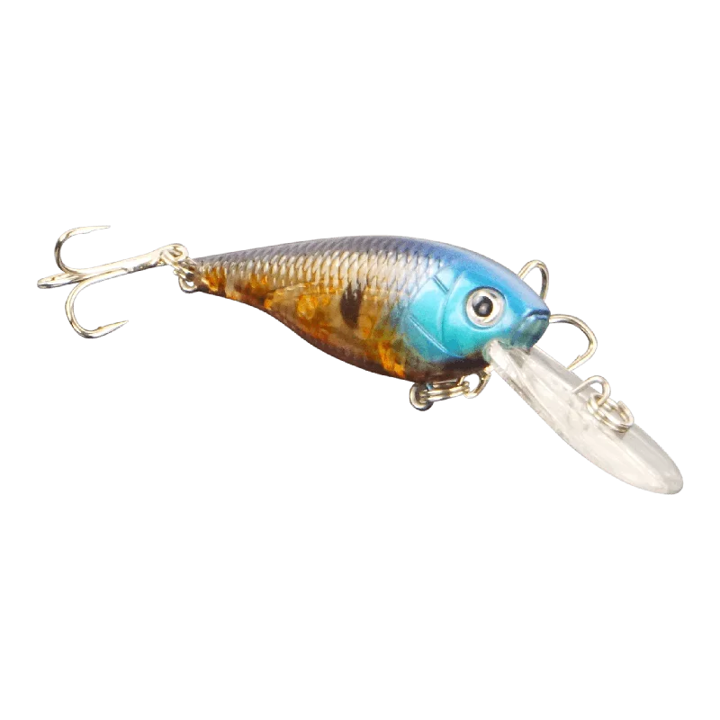 Camping hiking trail fresh-Finesse 'Madbass' Camo Blue, 85mm Deep Diving Crankbait