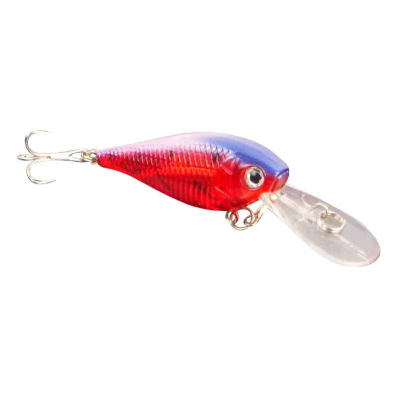 Camping hiking trail hard-Finesse 'Madbass' Opaque Red, 85mm Deep Diving Crankbait