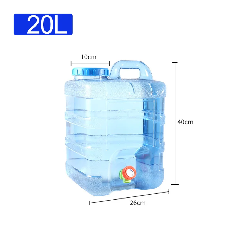 windproof camping pole holders-Portable Water Bucket 20L Camping Water Container Outlet Tap Barrel Outdoor