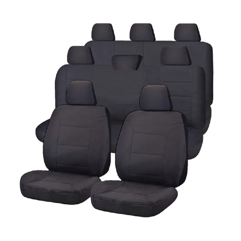 anti-slip camping chair bins-Seat Covers for TOYOTA LANDCRUISER 200 SERIES GXL - 60TH ANNIVERSARY VDJ200R-UZJ200R-URJ202R 11/2008 - ON 4X4 SUV/WAGON 8 SEATERS FMR CHARCOAL CHALLENGER