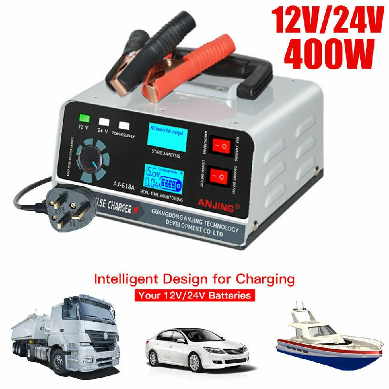 windproof camping pole bases-Smart Automatic Car Battery Charger Trickle Pulse Repair Boat Caravan Motorcycle