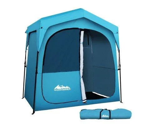 Camping hiking trail slide-Weisshorn Pop Up Camping Shower Tent Portable Toilet Outdoor Change Room Blue