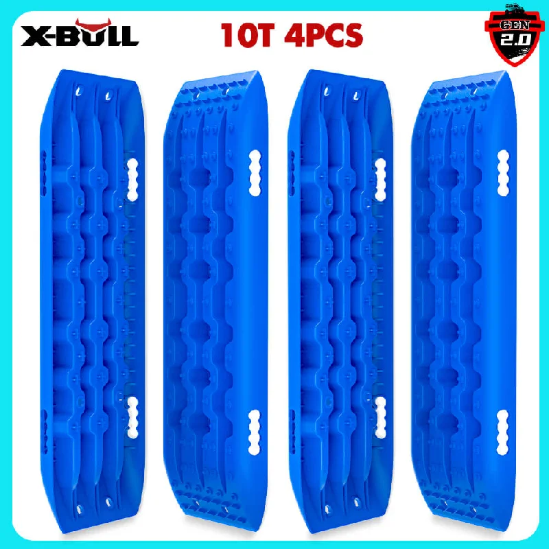 ultralight camping tarp bins-X-BULL Recovery Tracks Gen 2.0 10T Sand Mud Snow 2 Pairs Offroad 4WD 4x4 2PC 91CM Blue